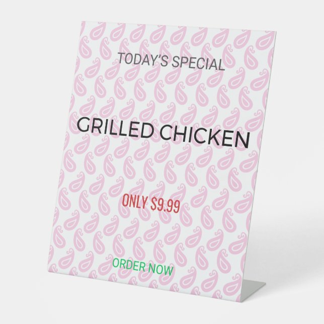 Table Tent Sign | Custom | Menu | Wedding | Promo (Front)