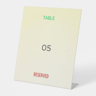 Table Tent Sign | Reserved | Custom | Event | Bold