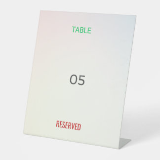 Table Tent Sign | Reserved | Custom | Event | Bold