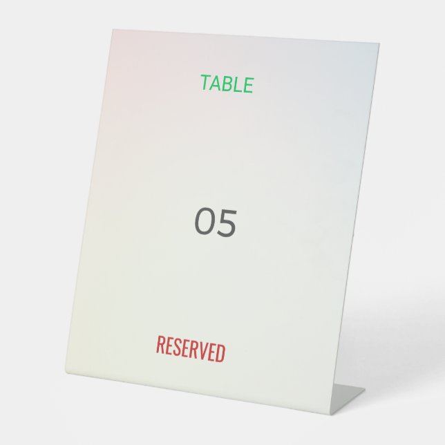 Table Tent Sign | Reserved | Custom | Event | Bold (Front)