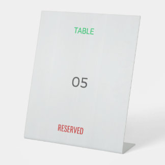 Table Tent Sign | Reserved | Custom | Event | Bold
