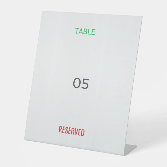 Table Tent Sign | Reserved | Custom | Event | Bold (Front)
