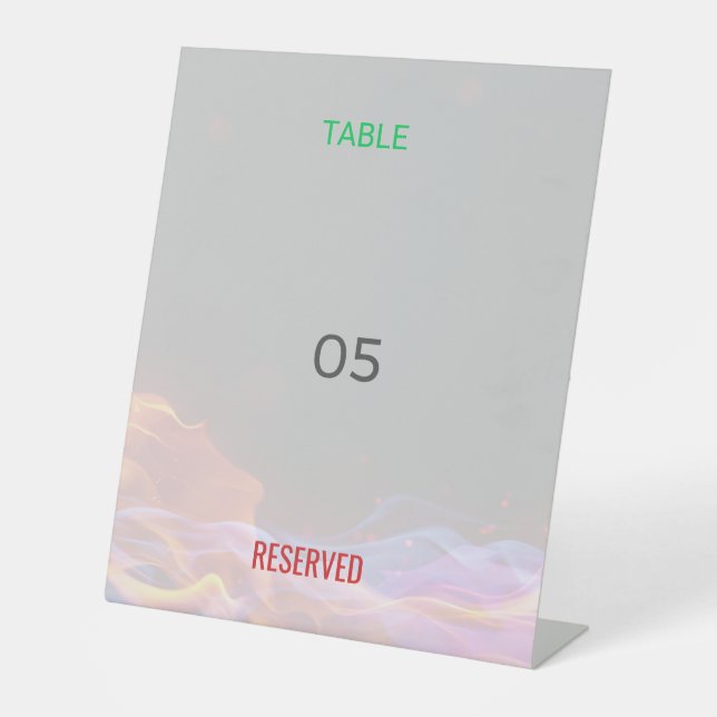 Table Tent Sign | Reserved | Custom | Event | Bold (Front)