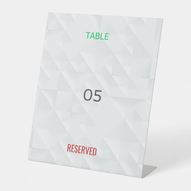 Table Tent Sign | Reserved | Custom | Event | Bold (Front)