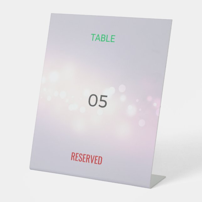 Table Tent Sign | Reserved | Custom | Event | Bold (Front)
