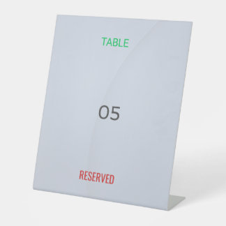 Table Tent Sign | Reserved | Custom | Event | Bold