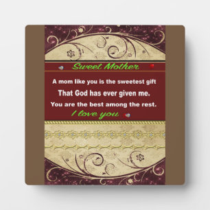 Table top Plaque,gift to my mother,quotes on Plaque