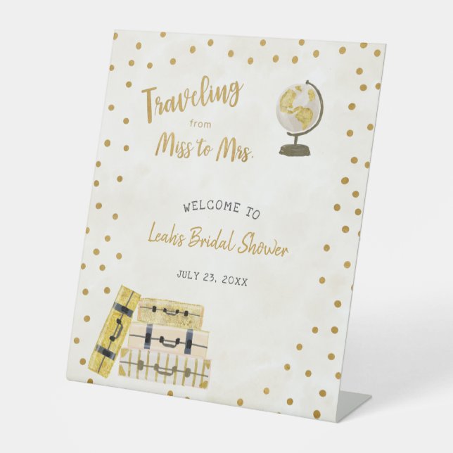 Table Voyager de Mlle à Mme signe de douche nuptiale (Recto)