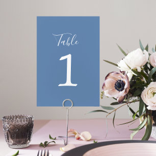 Table Vrai Simplicité 1 Mariage Denim bleu Numéro de tab
