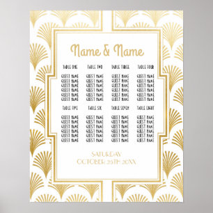 Table Wedding Gatsby Art Deco 1920s Poster Seating