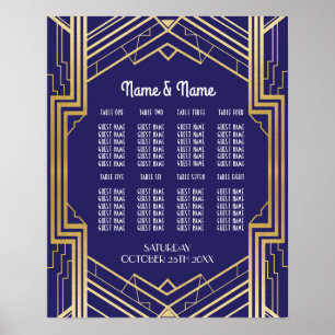 Table Wedding Gatsby Art Deco 1920s Poster Seating