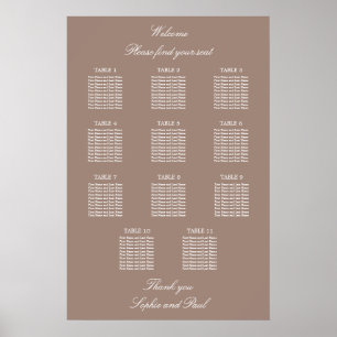 Tableau 11 Poster du Mariage de table