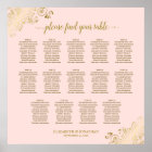 Tableau 14 Plat de Mariage rose et or