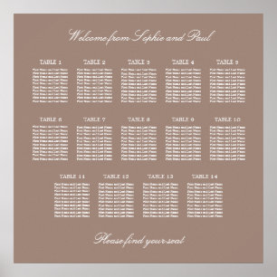 Tableau 14 Poster du Mariage de table