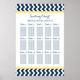 Tableau 15 Tableau 150 Chevron bleu invité