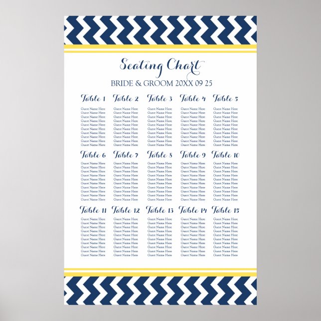 Tableau 15 Tableau 150 Chevron bleu invité (Devant)