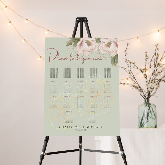 Tableau 17 Mariage floral et  flou (Créateur téléchargé)
