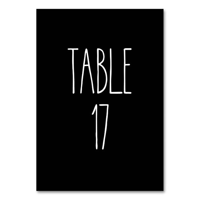 Tableau 17 Poterie Rae Dunn Carte de table noire (Par défaut)