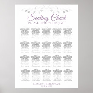 Tableau 20 Mariage gris mauve simple