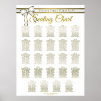 Tableau 24 Mariage de ruban blanc et or