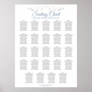 Tableau 24 Tableau Mariage bleu et gris