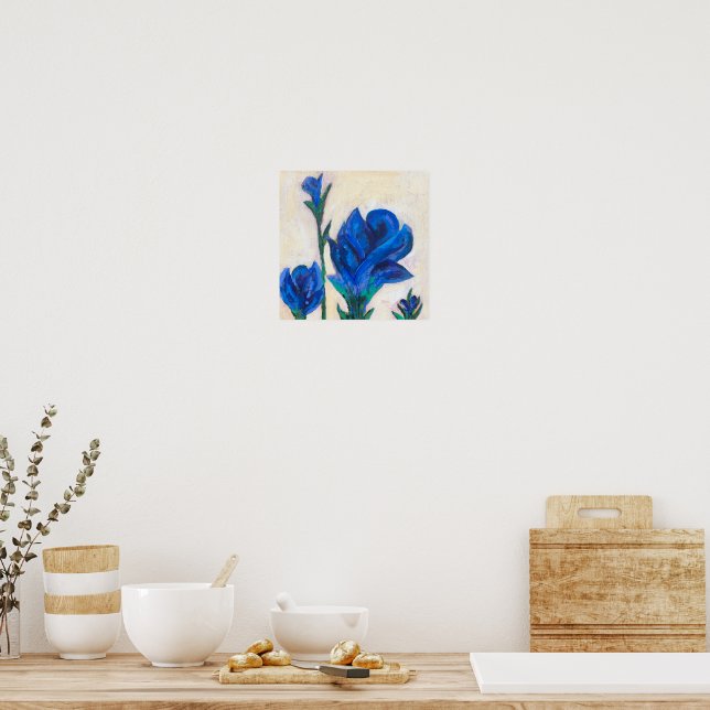 Tableau à fleurs bleues (Cuisine)