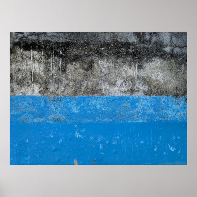 Tableau abstrait bleu et blanc (Devant)