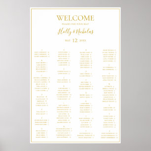 Tableau alphabétique blanc de Noël simple