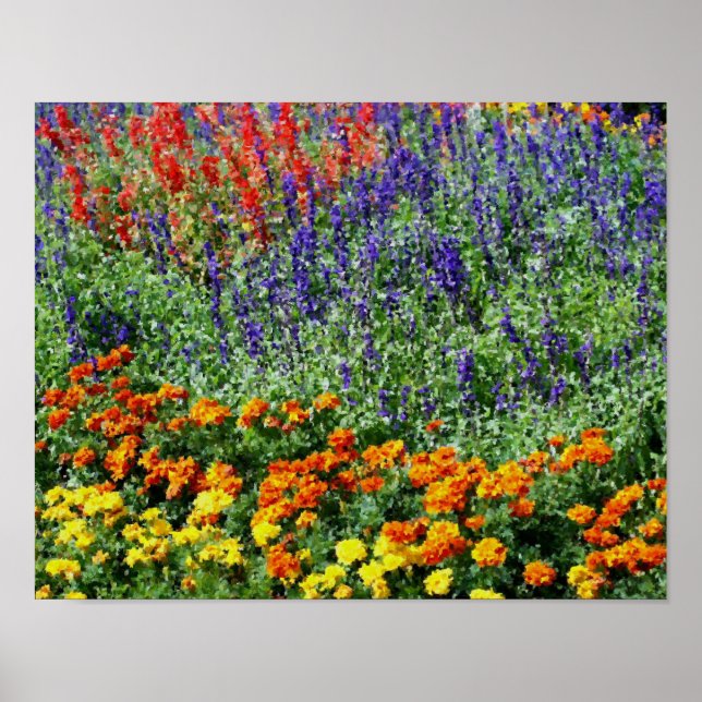 Tableau Art numérique du jardin de fleurs (Devant)