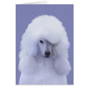 Tableau blanc standard de caniche - Art original d