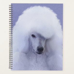 Tableau blanc standard de caniche - Art original d
