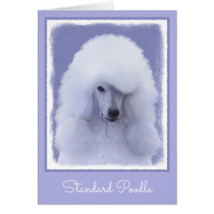 Tableau blanc standard de caniche - Art original d