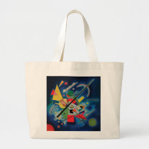 Tableau bleu par Wassily Kandinsky Grand Sac fourr