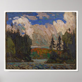 Tableau canadien vintage Tom Thomson Black Spuce