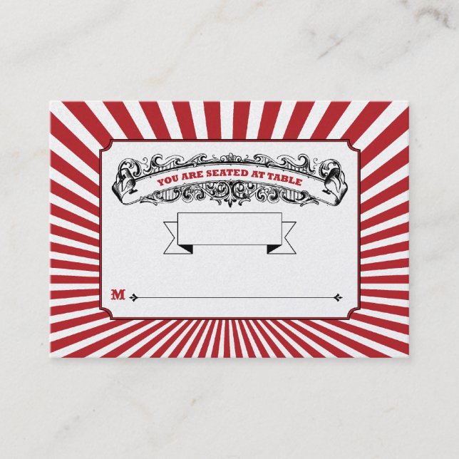 Tableau # Cartes de Place Cirque Rouge (Devant)