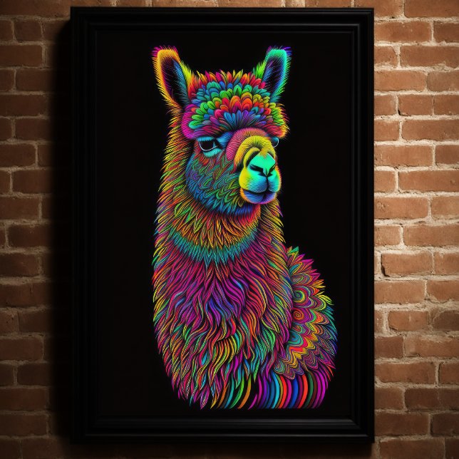 Tableau coloré Abstrait d'une lama 2:3 (Créateur téléchargé)