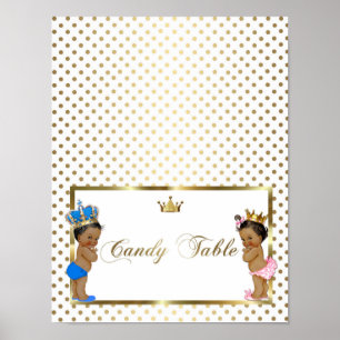 tableau d'affichage table à bonbons, blanc, or, 8,