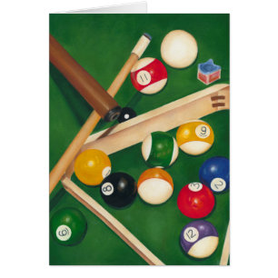 Tableau de billards réaliste avec les boules et la
