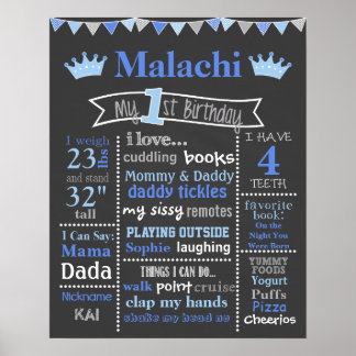 Tableau de bord d'anniversaire - Prince