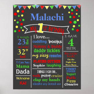 Tableau de bord de l'anniversaire de la Polka Prim