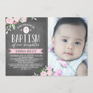 Tableau de bord des fleurs florales Invitation a