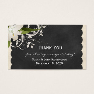 Tableau de bord et Merci blanc Lily