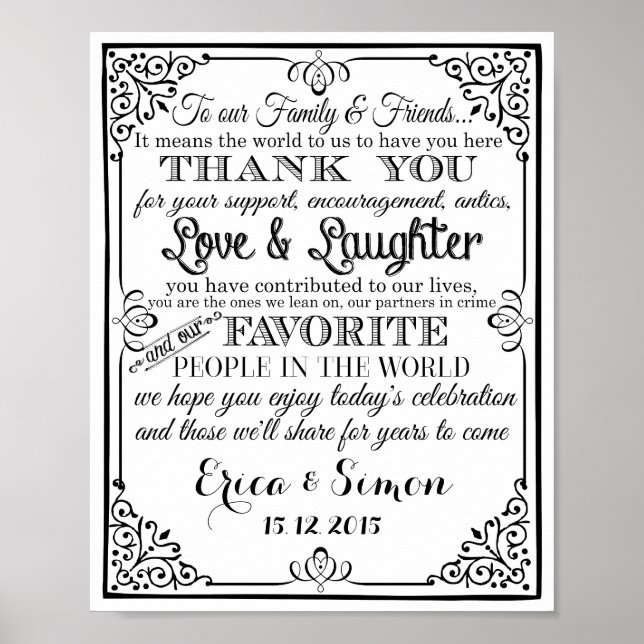 Tableau de bord vintage "Merci" imprimé par mariag (Devant)