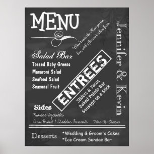 Tableau de bord vintage Regarder Mariage Menu Post