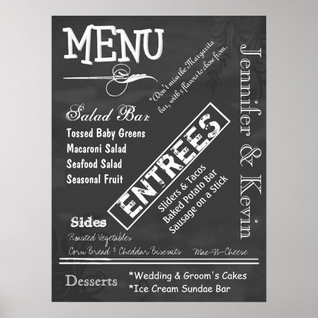 Tableau de bord vintage Regarder Mariage Menu Post (Devant)