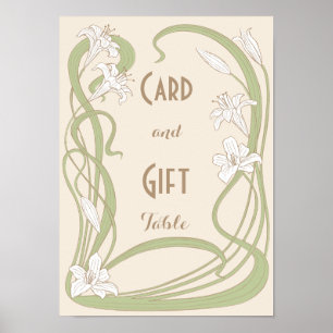 Tableau de cadeau de mariage de lis blancs