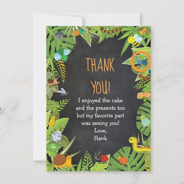 Tableau de cartes de Merci d'insecte d'insecte (Devant)