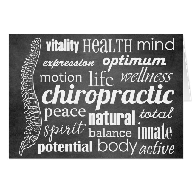 Tableau de collage de mot de chiropractie (Devant horizontal)