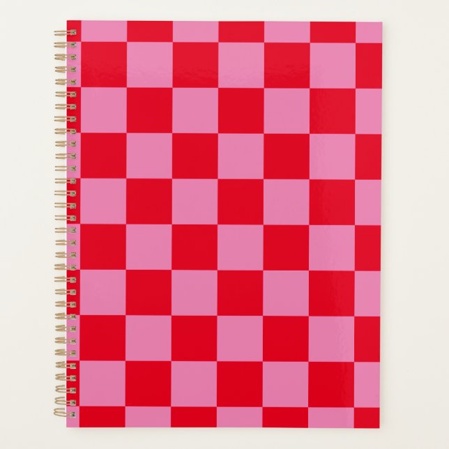 Tableau de contrôle rétro À damiers Motif rose ora (Devant)