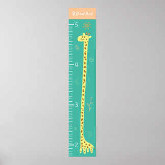 Tableau de croissance de la girafe souriante